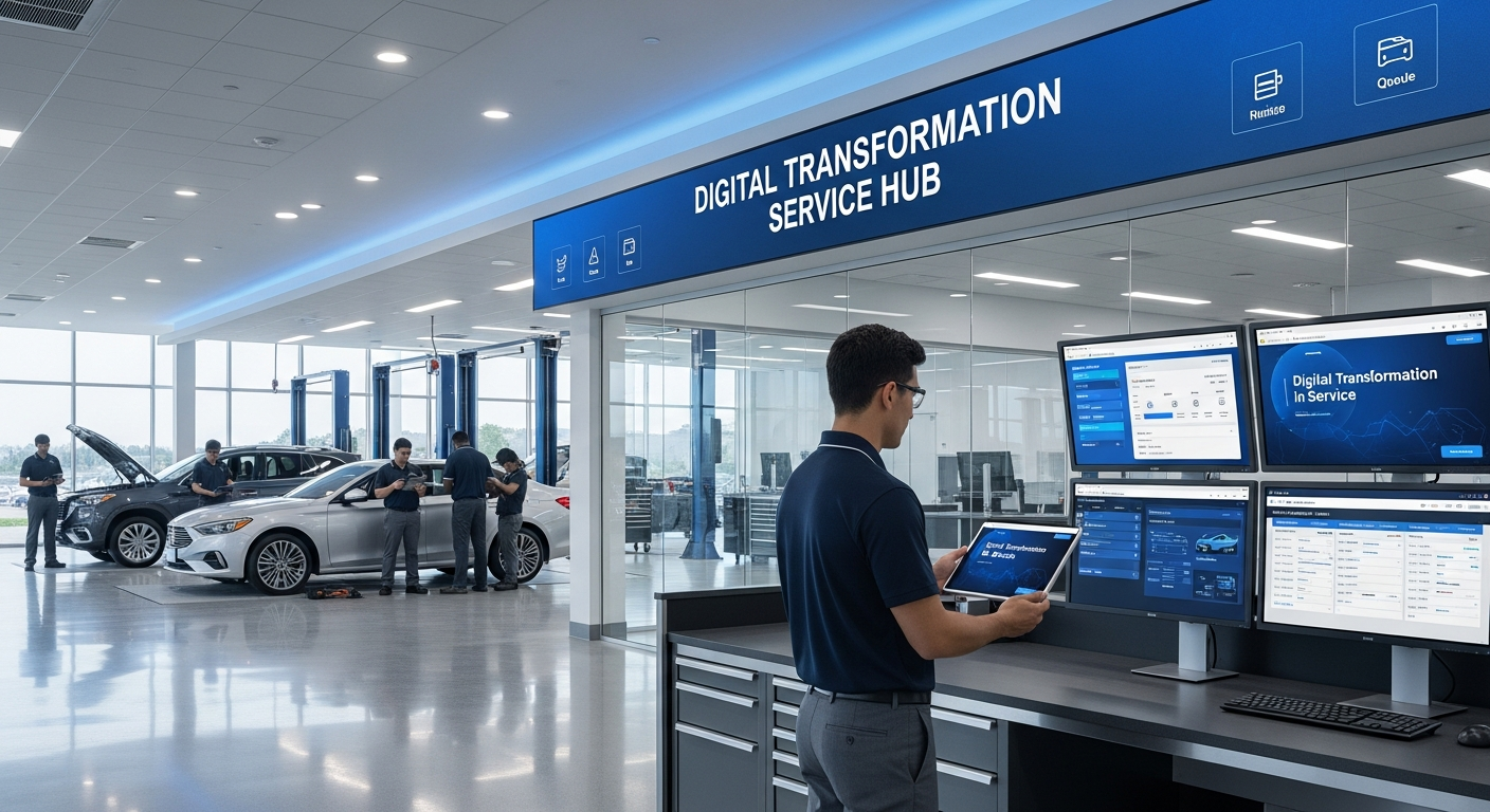 Digital transformation in a dealership service department