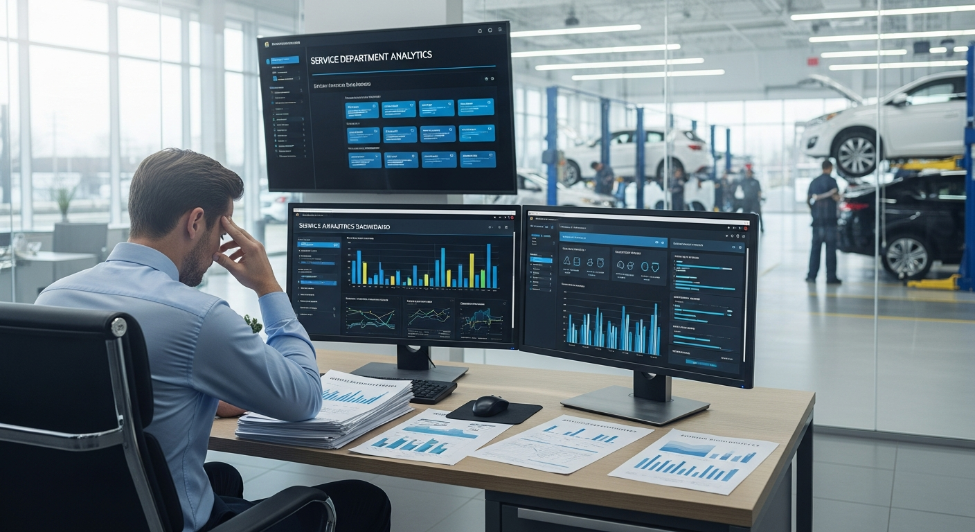 Service manager with data sheets and graphs.