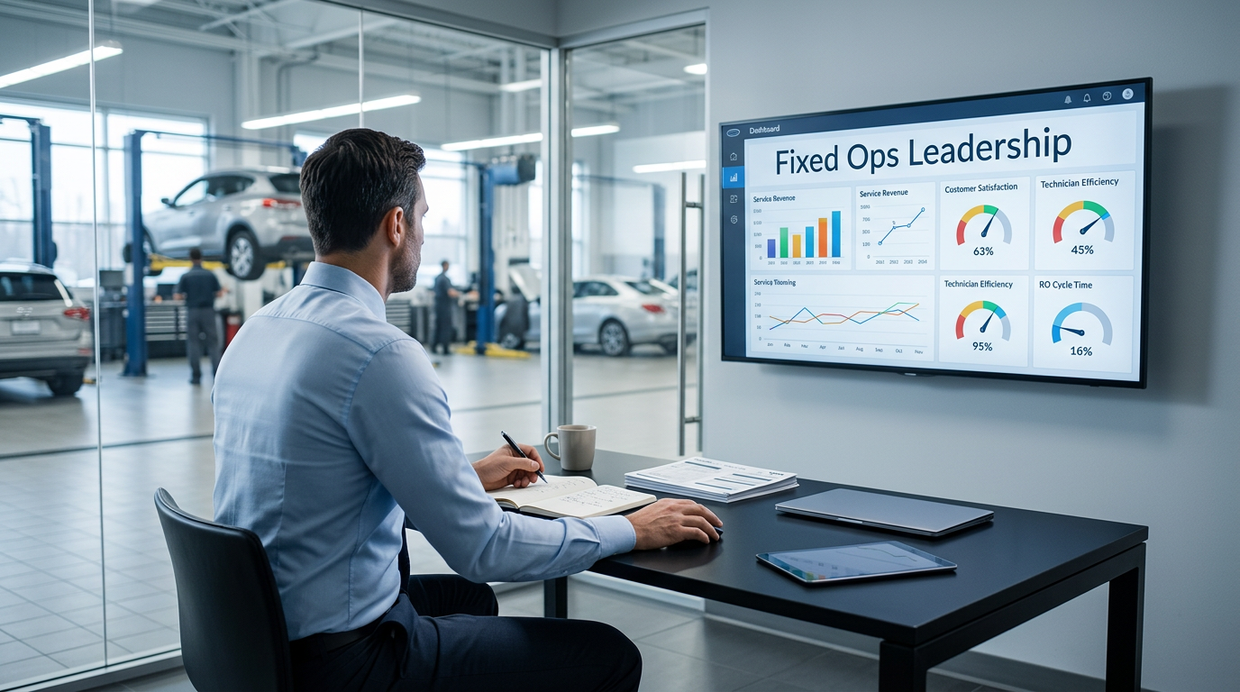 Service manager analyzing metrics
