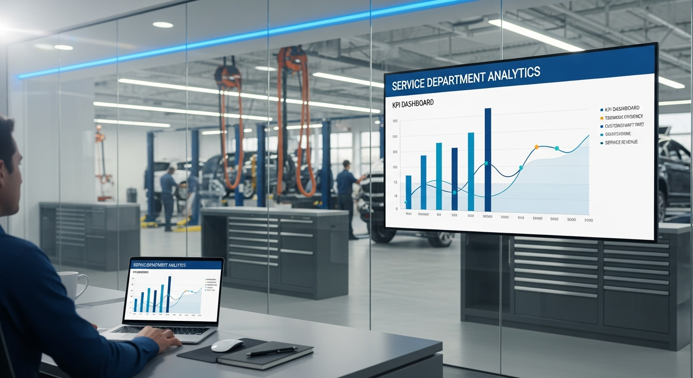 Graph of service department KPIs