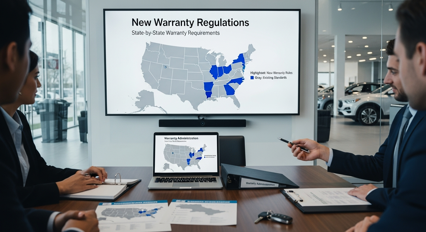 Map of new warranty regulation states