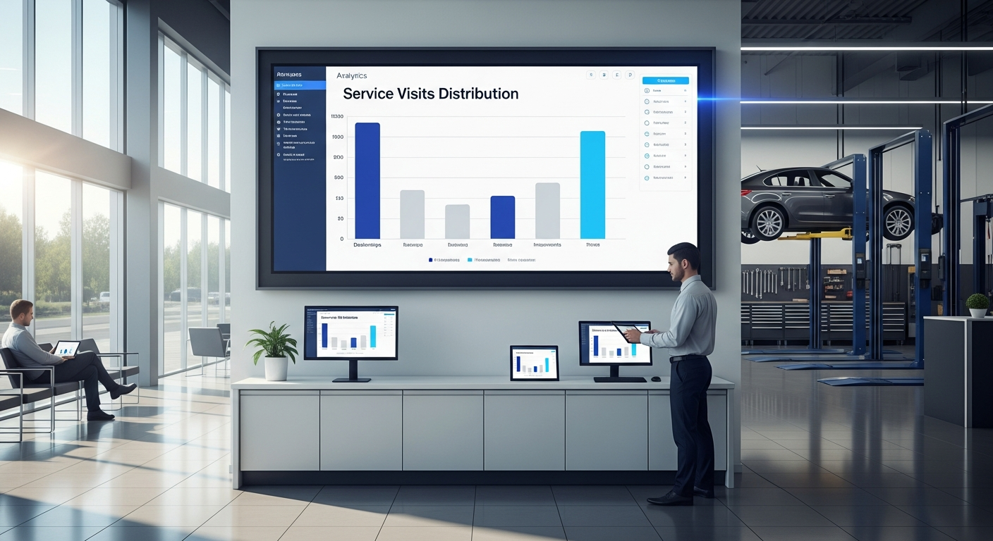 Service visits distribution chart