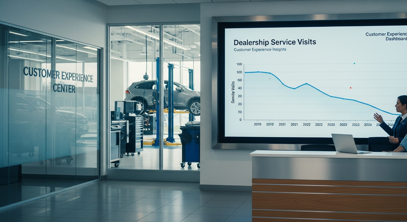 Graph depicting dealership service visit trends.