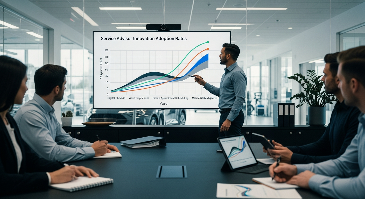 Adoption rates for service advisor innovations.