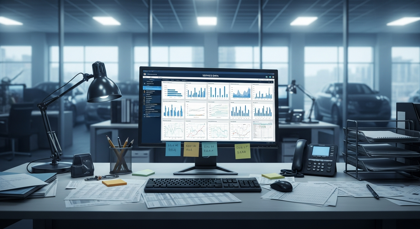 A disorganized service department with data silos