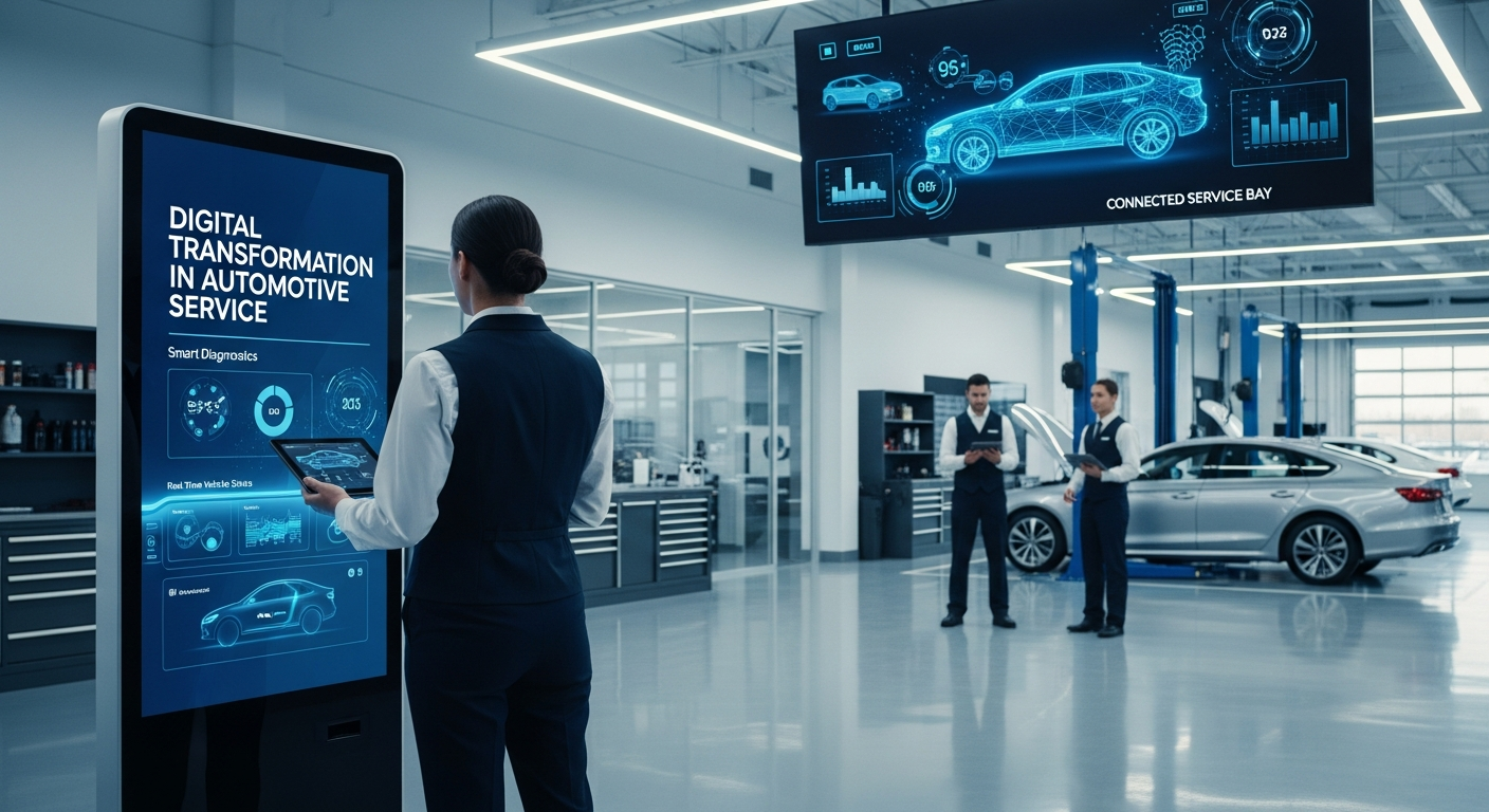 Digital transformation in an automotive service center
