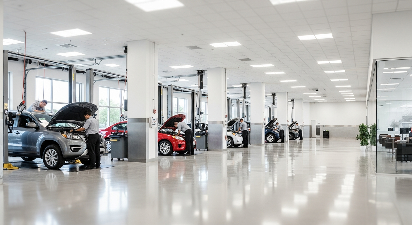 Collage of automotive technicians