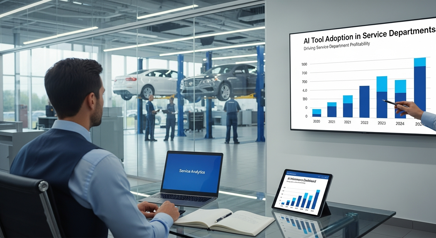 AI tool adoption graph in service departments.