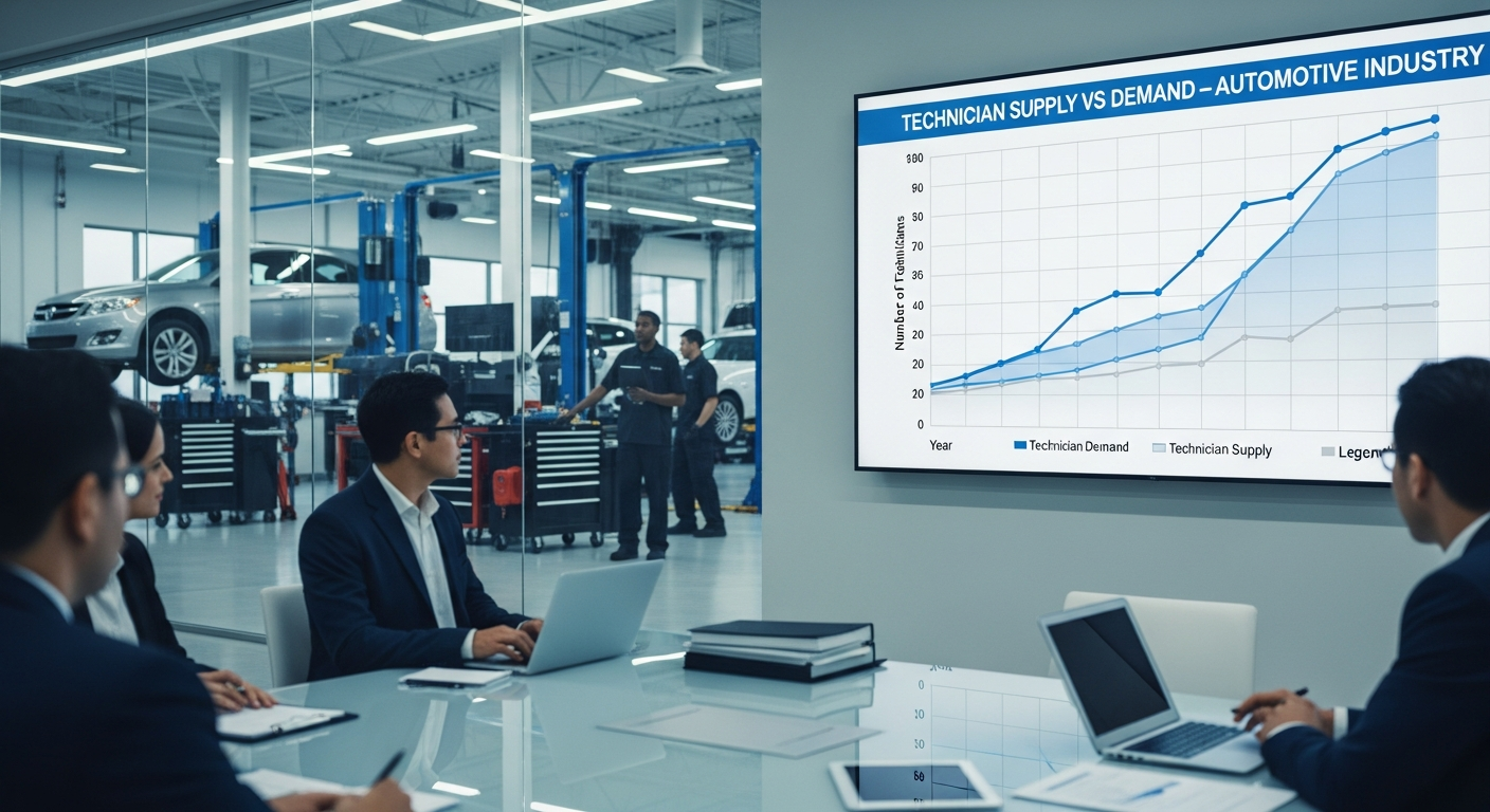 Graph of technician supply and demand