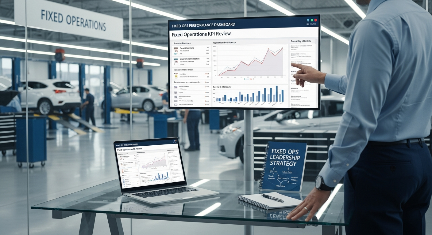 Auto service manager analyzing data