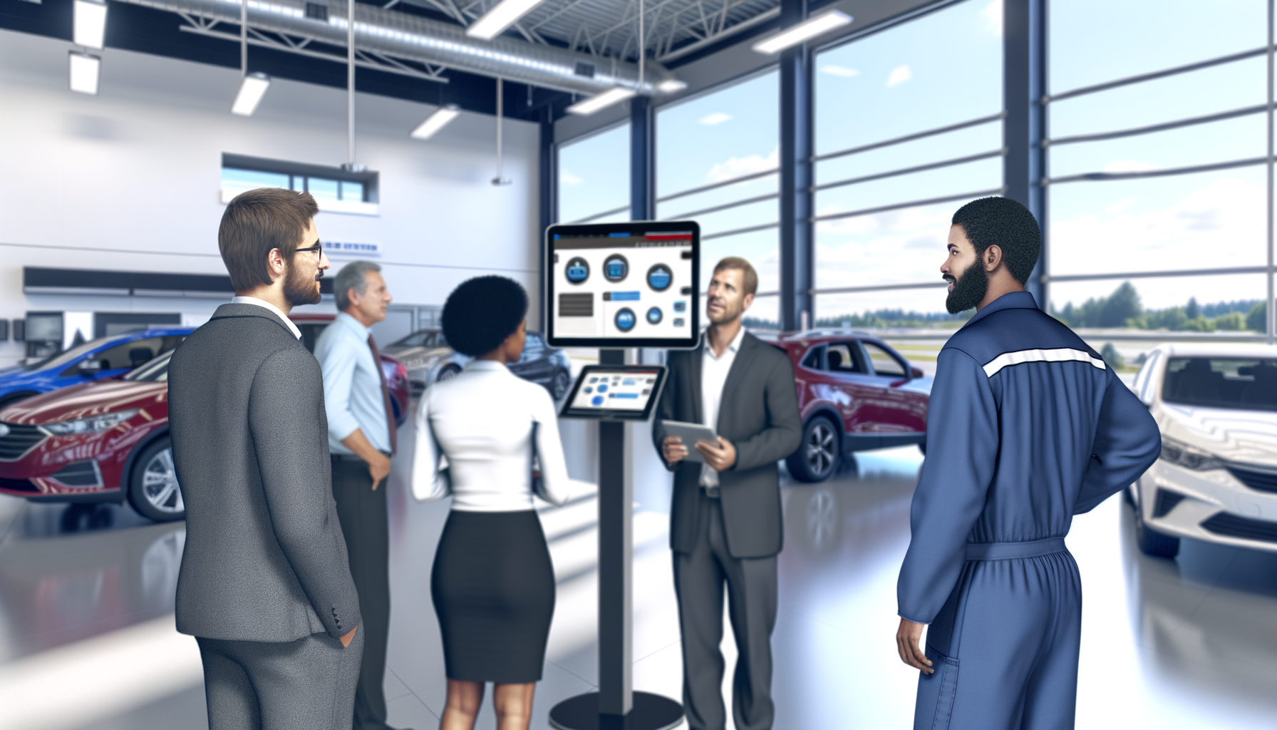 Automotive service department focused on customer experience with advanced technology