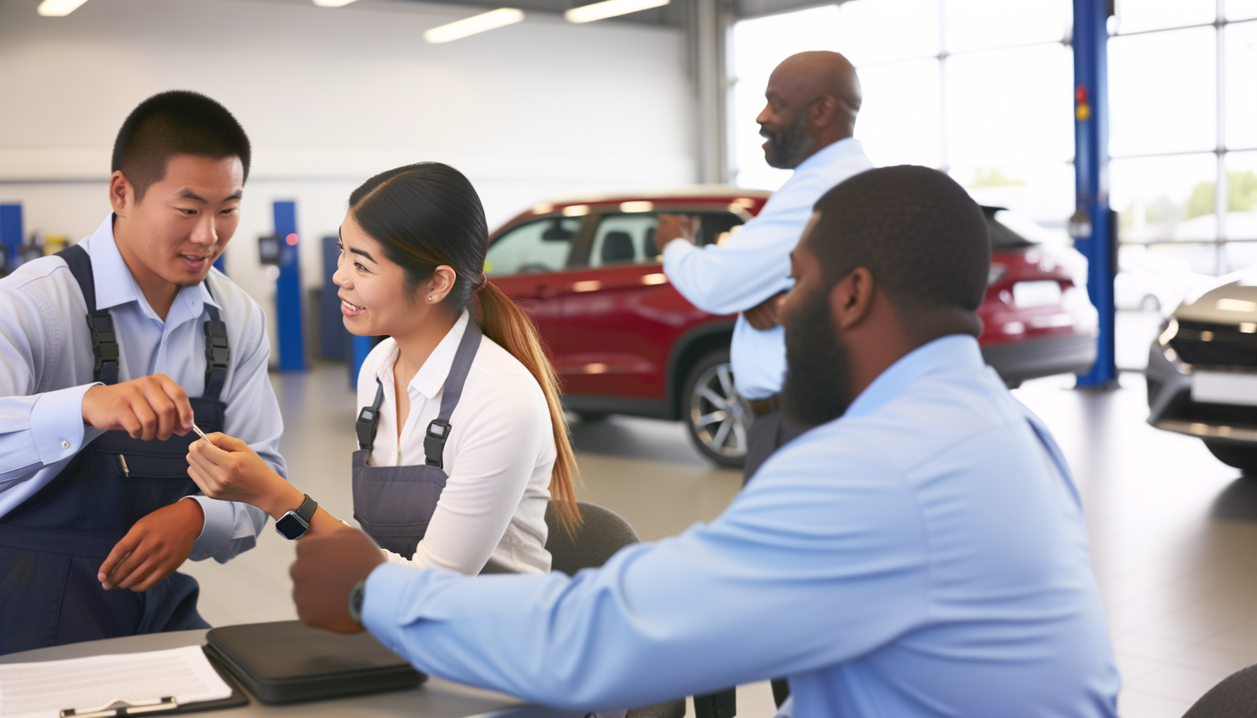 Training session for service staff on customer service skills