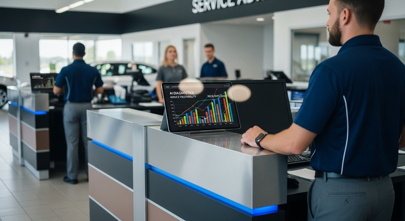 Infographic of AI tools in service departments.