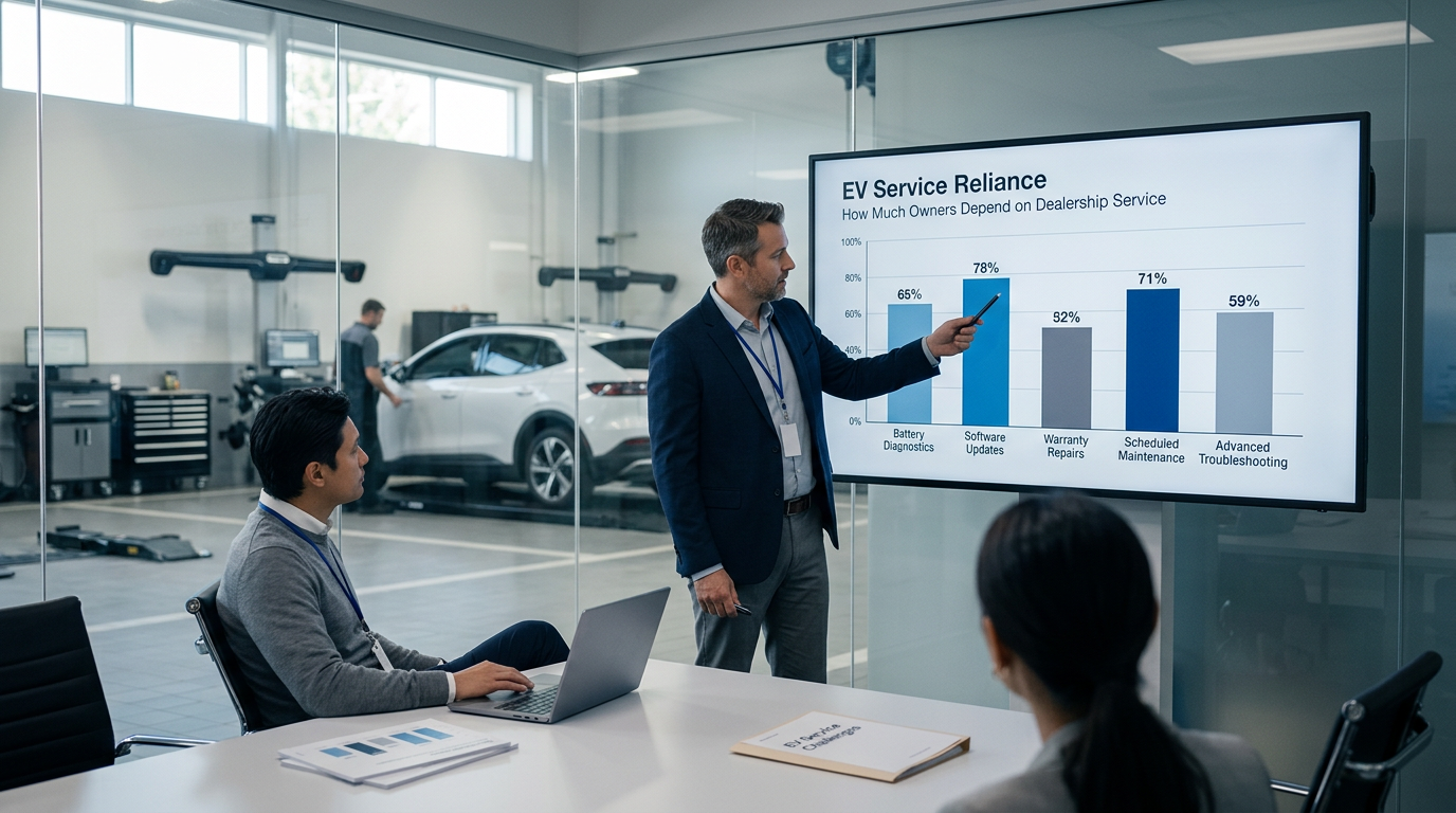 Chart of EV owner dealership service reliance