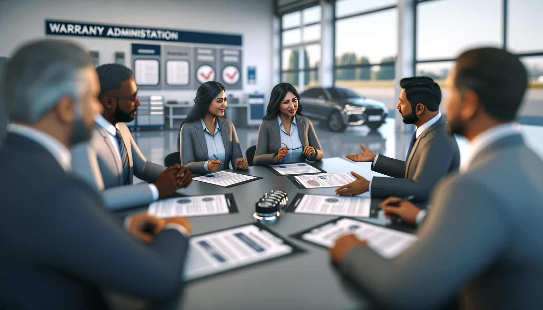 Dealership team meeting on warranty administration best practices