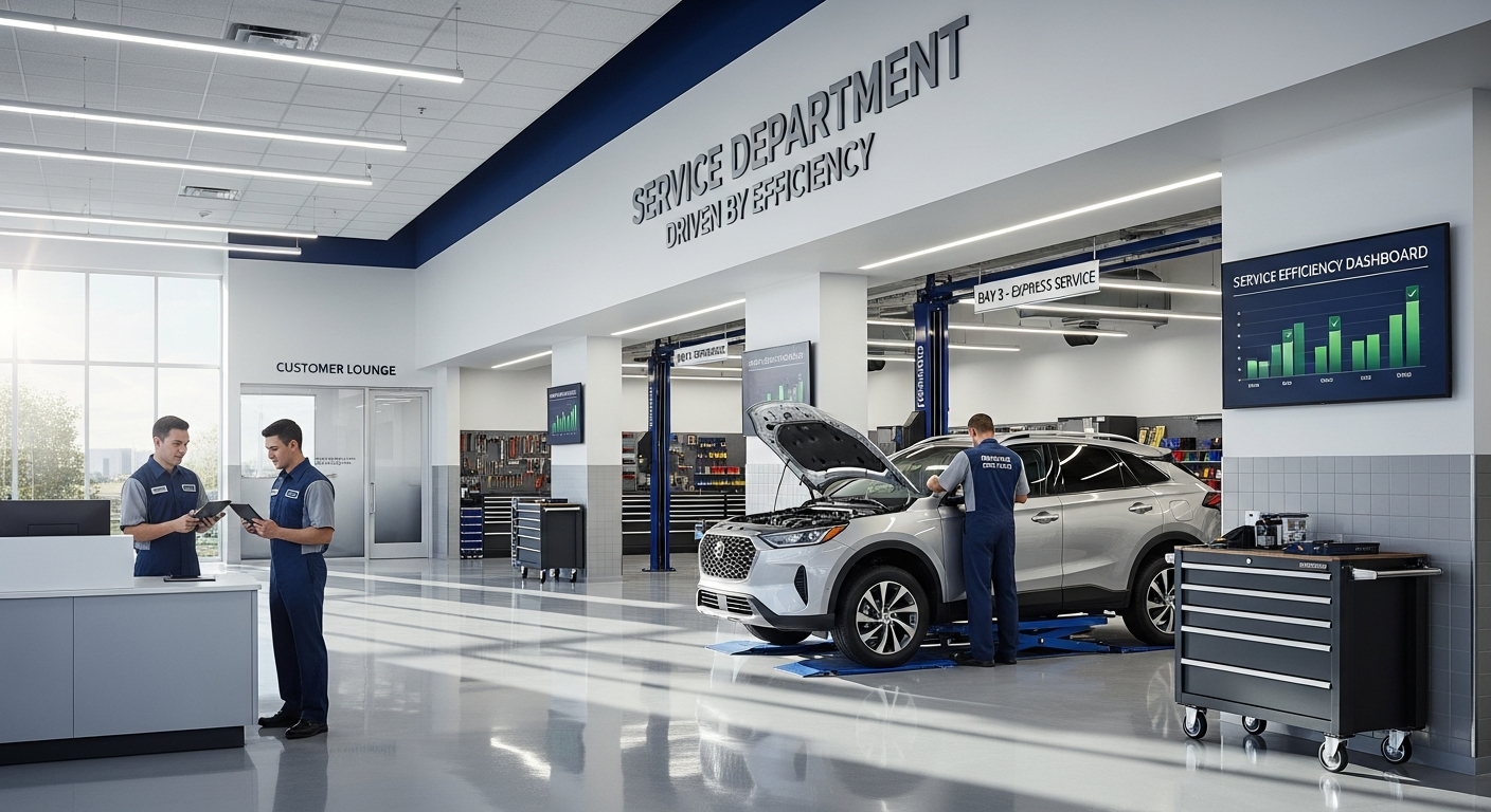 Efficient automotive service department