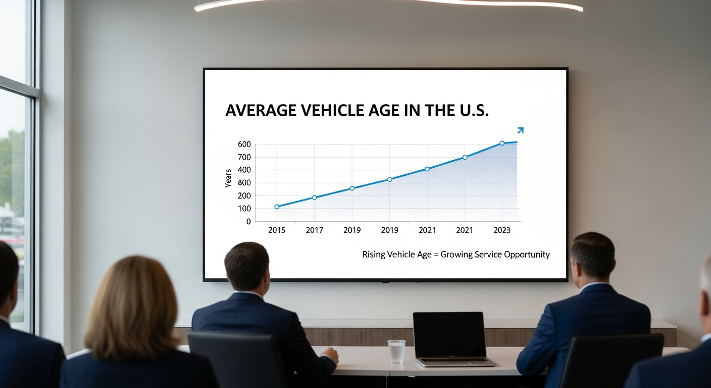 Graph of U.S. vehicle age trend