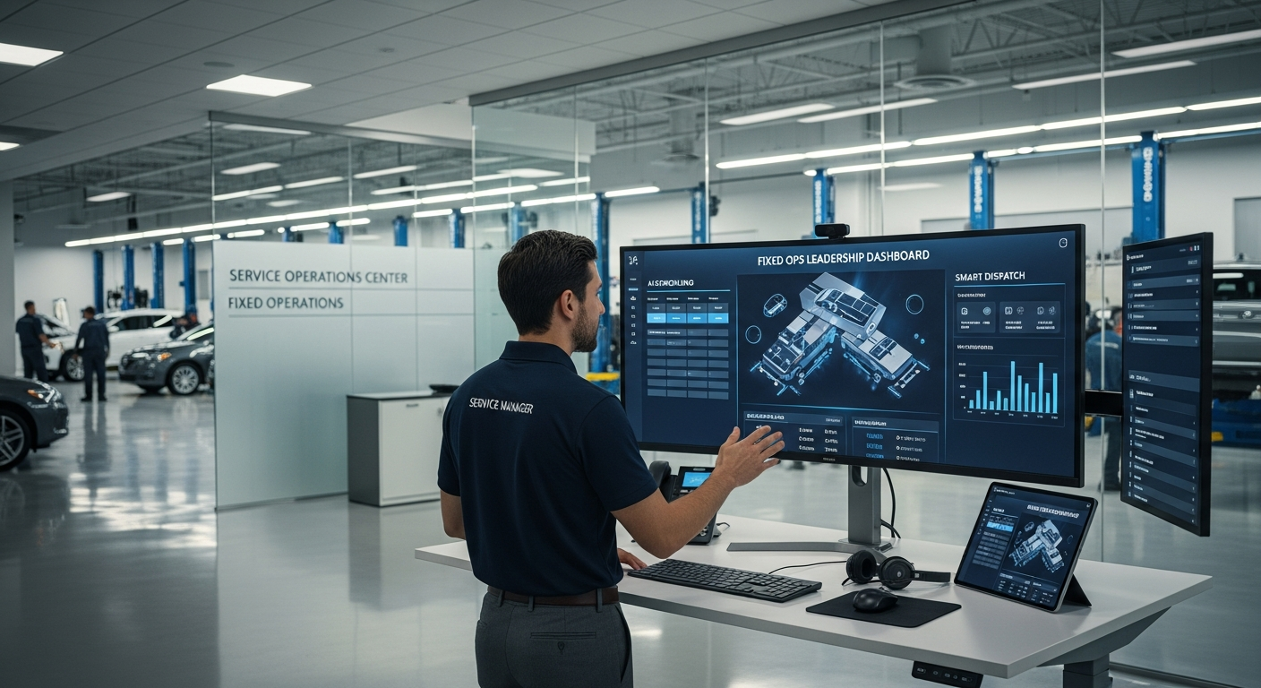 Service manager using AI scheduling tool