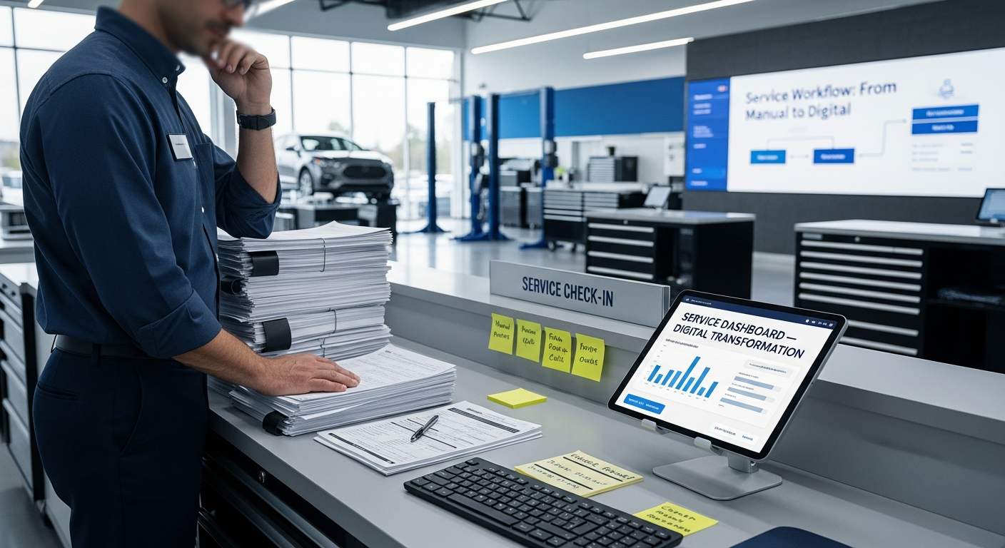 Service manager with outdated dealership processes