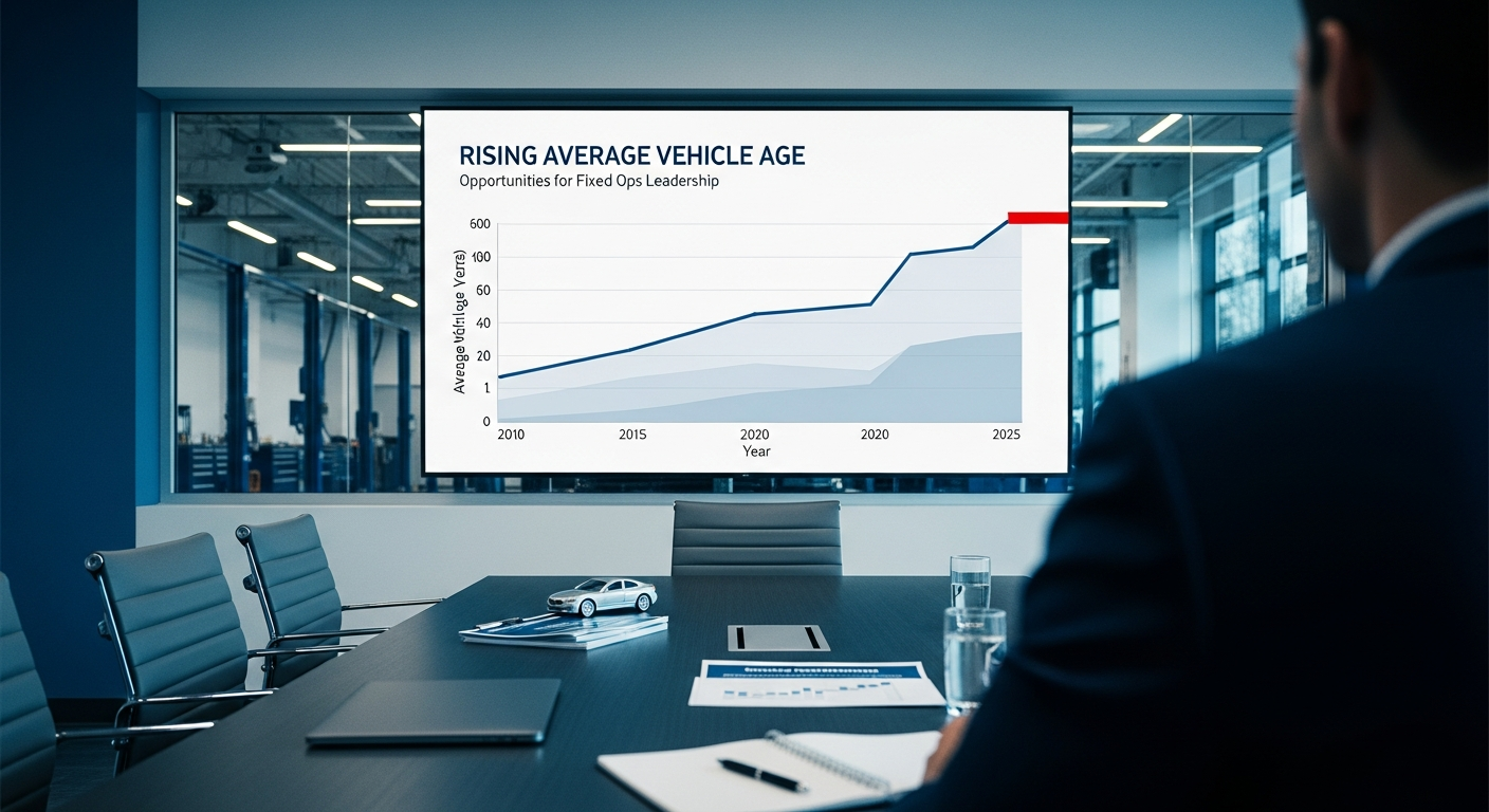 Graph of average vehicle age increase.