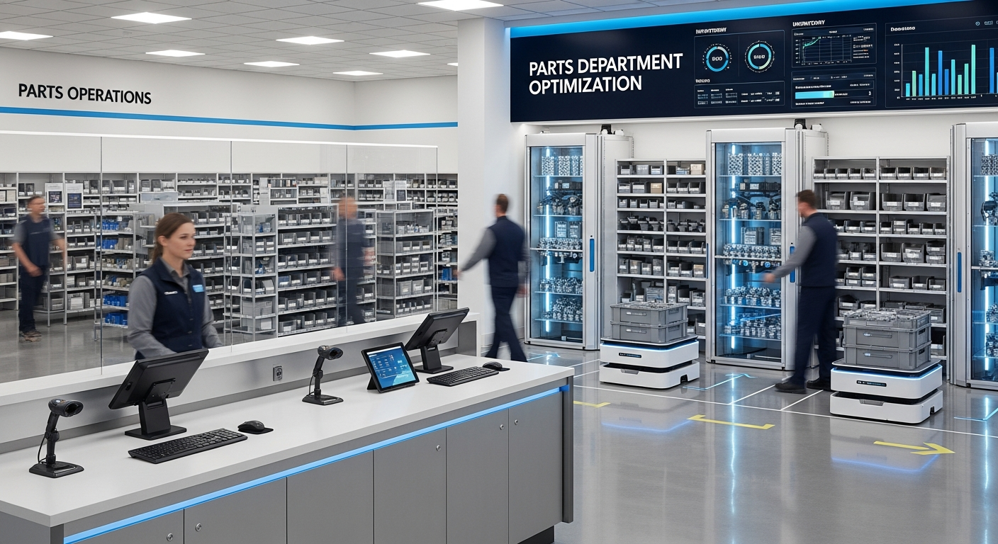 Optimized parts department with technology integration