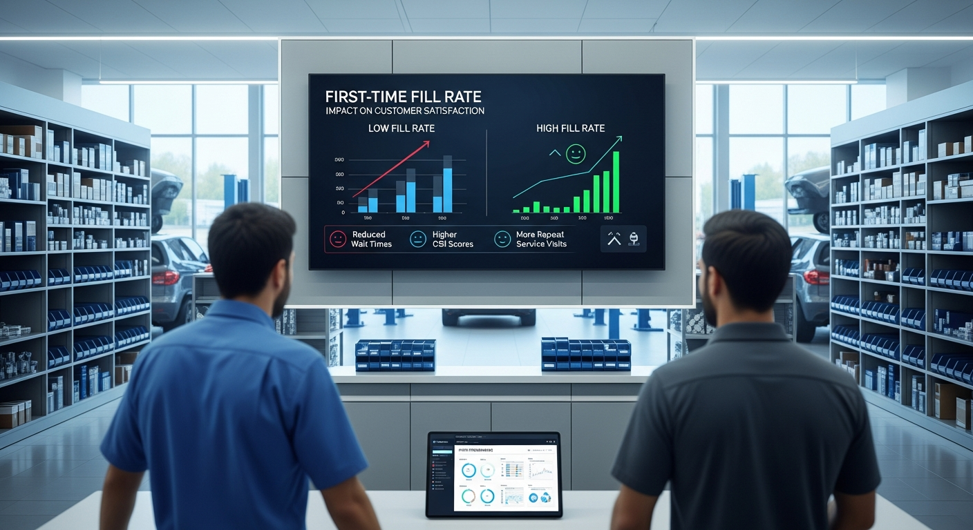 First-time fill rate impact infographic.