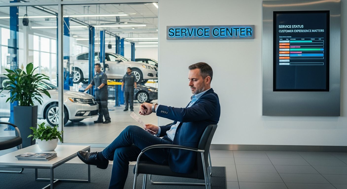 Customer waiting at dealership