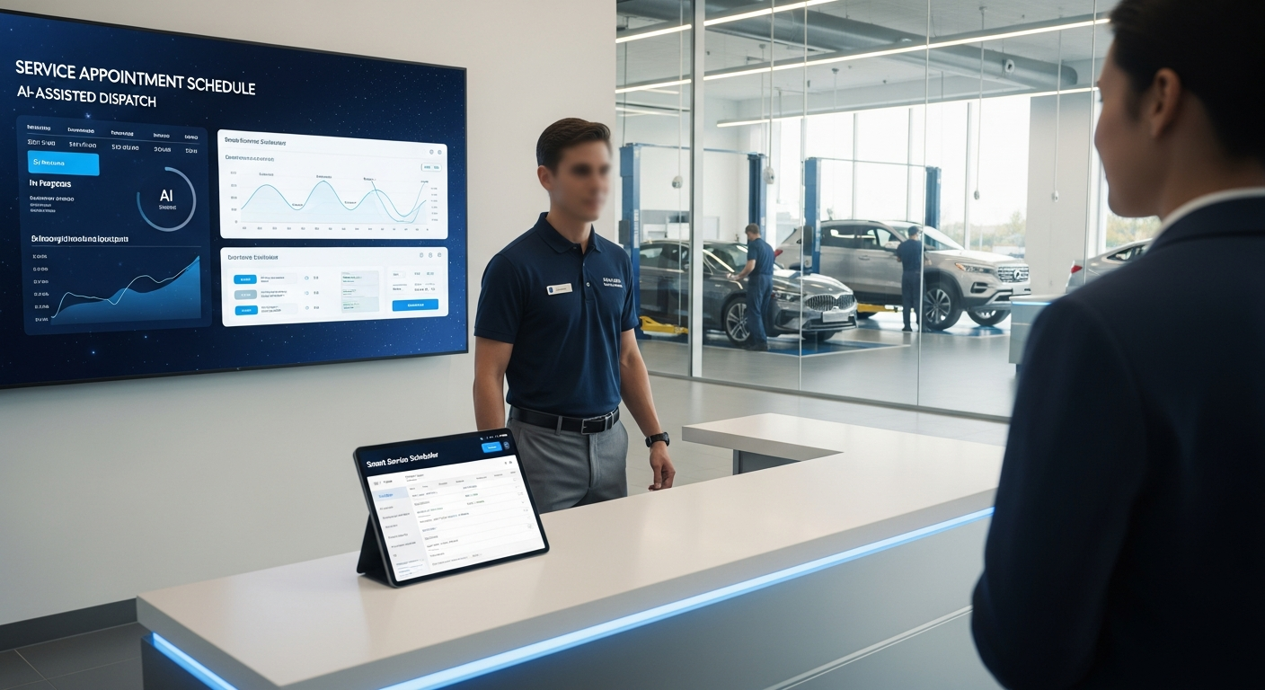 Dealership with advanced scheduling technology