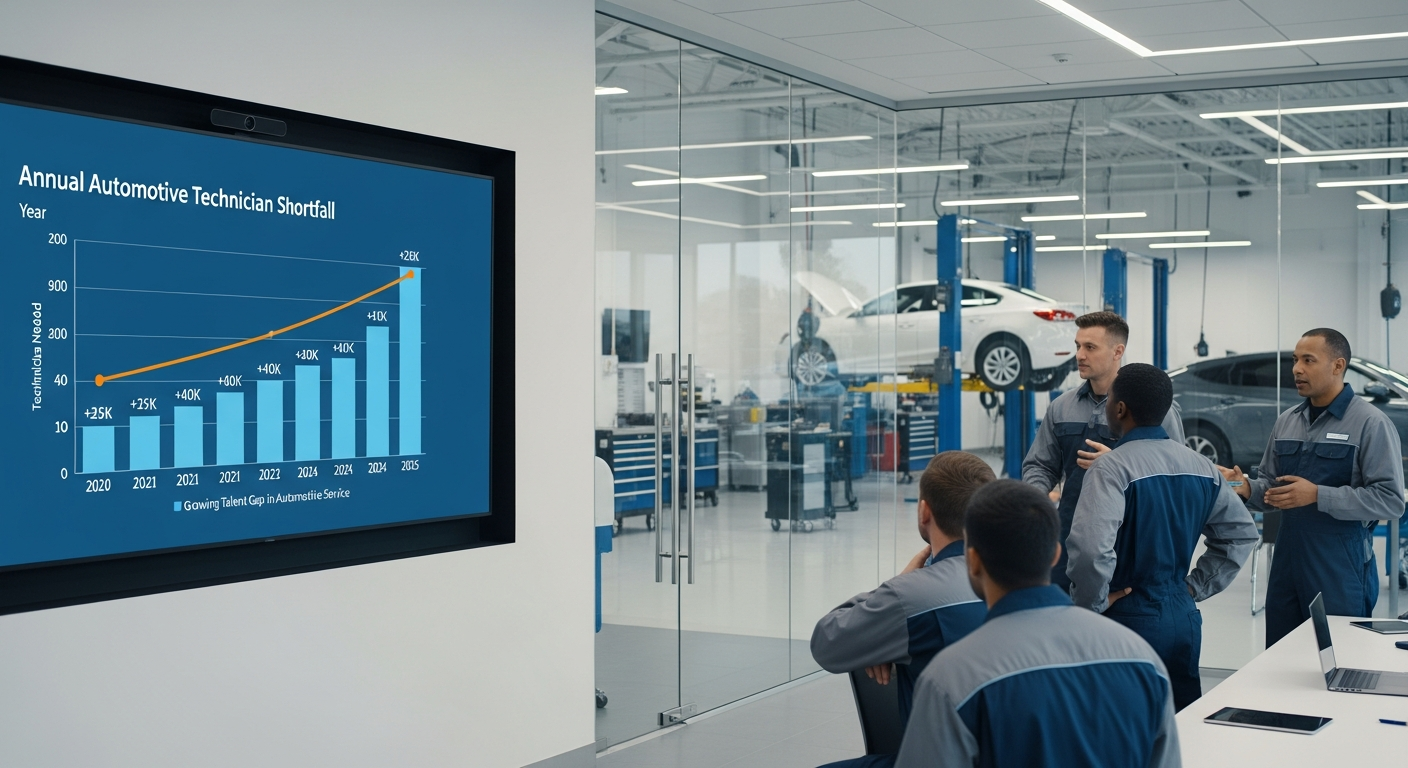 Annual technician shortfall chart