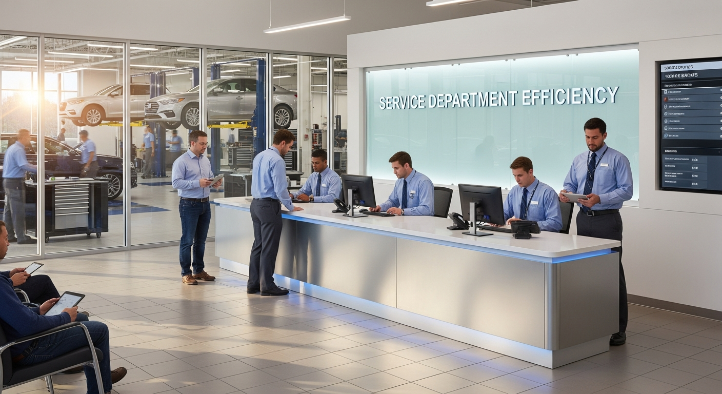 Service department check-in area