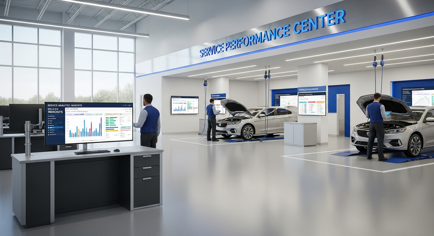 Dealership service department analytics tools in use