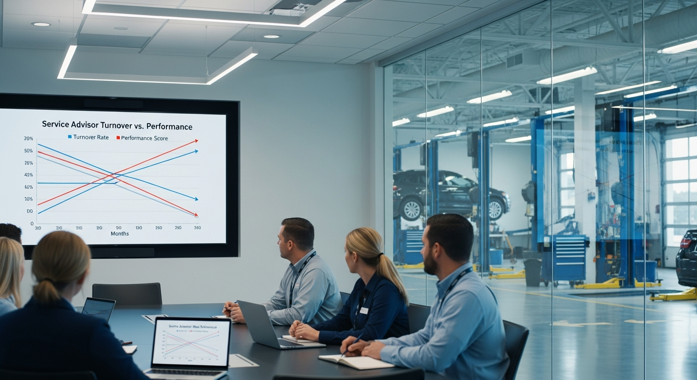 Graph of service advisor turnover impact