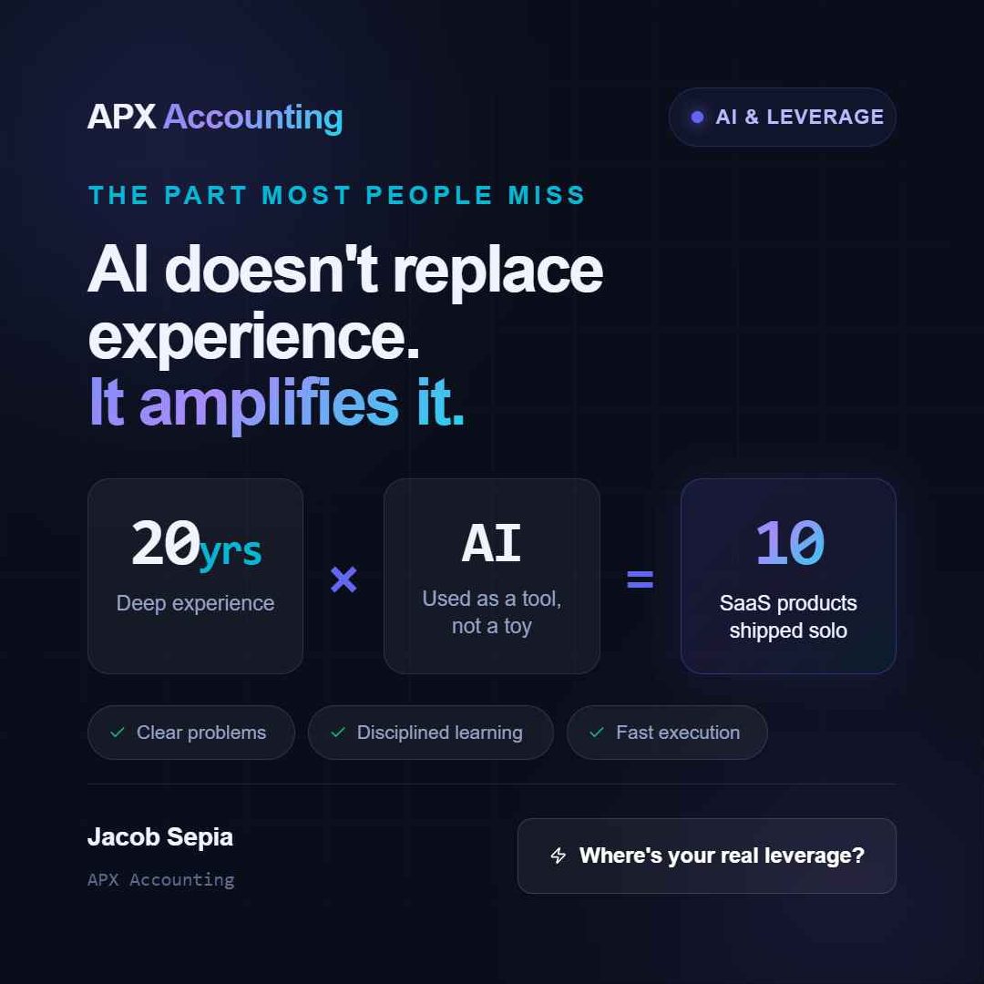 AI doesn't replace experience. It amplifies it.