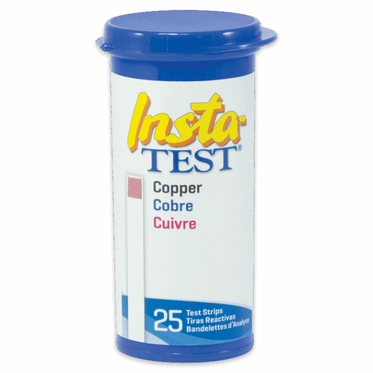 Bote Insta Test para cobre, con 25 tiras
