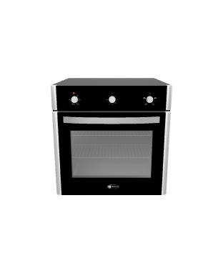 Horno eléctrico empotrable 60 litros negro/inox