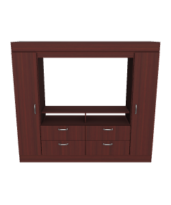 Closet Baker Tv 55" 2 Puertas 4 Cajones Chocolate