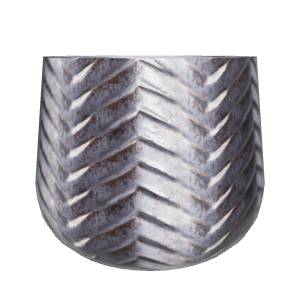 Macetero de cerámica Kiri 16x13 cm negro mate.