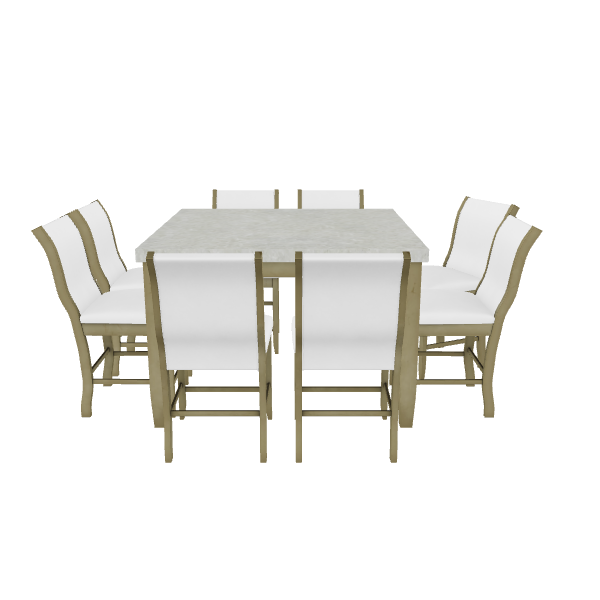 COMEDOR 8 PERSONAS ALTO CUADRADO SILLA