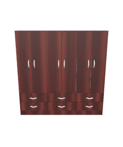 Clóset Maipo 6 Puertas 6 Cajones Chocolate