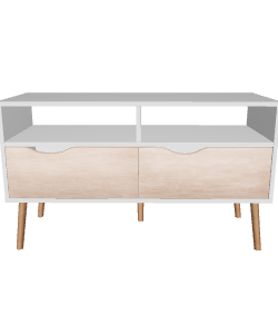 Mesa para TV Oslo 98x39x57 cm Blanco Roble