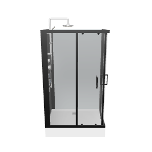 Cabina rect 120x90x205 neg