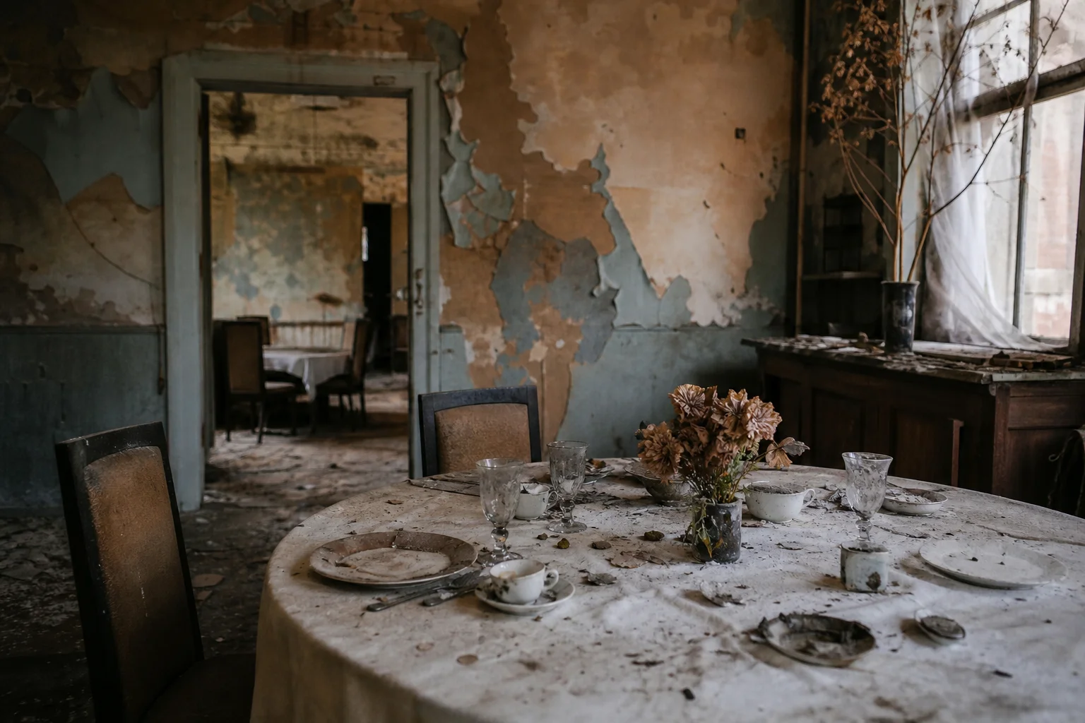 Illustration for: Abandoned Restaurants: Forgotten Dining Rooms and the Stories They Leave Behind