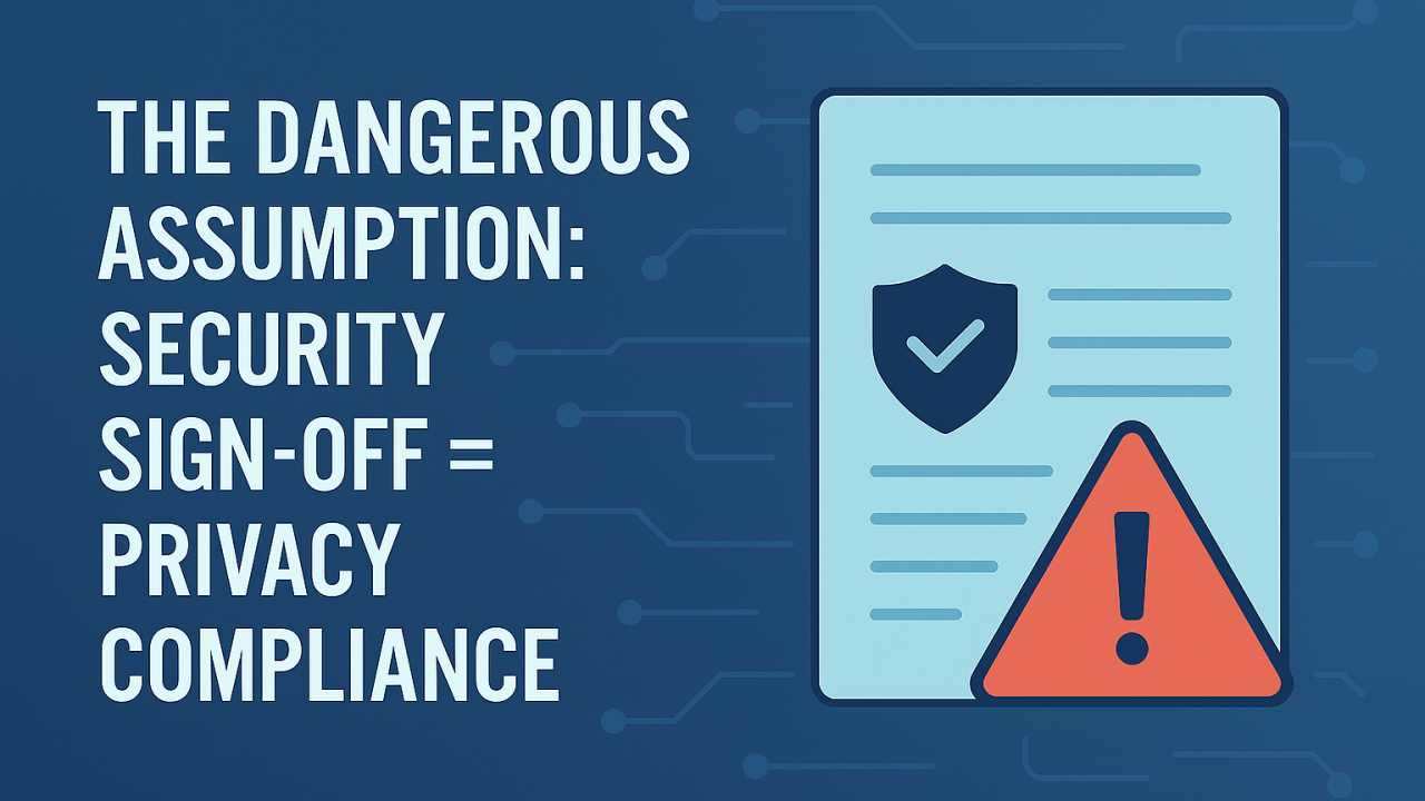 The Dangerous Assumption: Security Sign-Off = Privacy Compliance