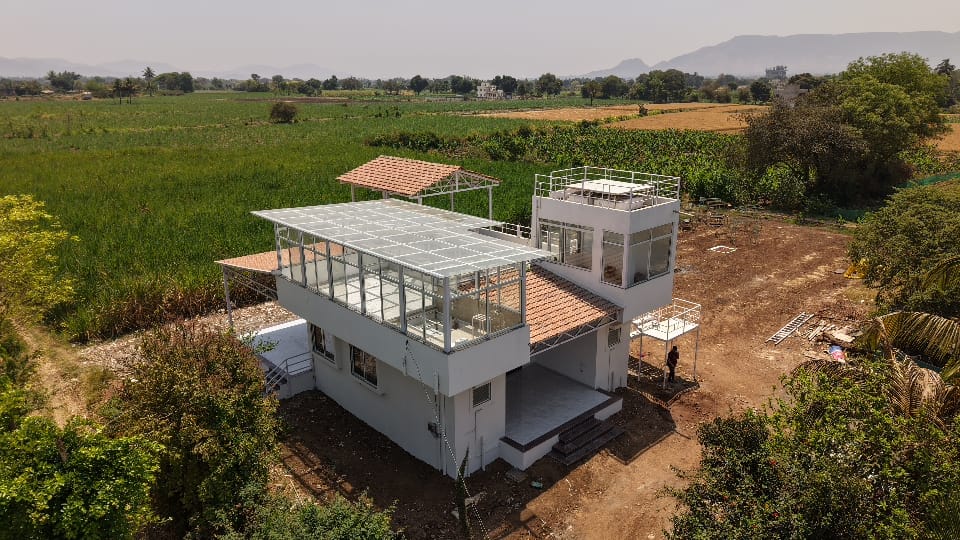 Modern Aramzone Villa with rooftop terrace and scenic landscape view