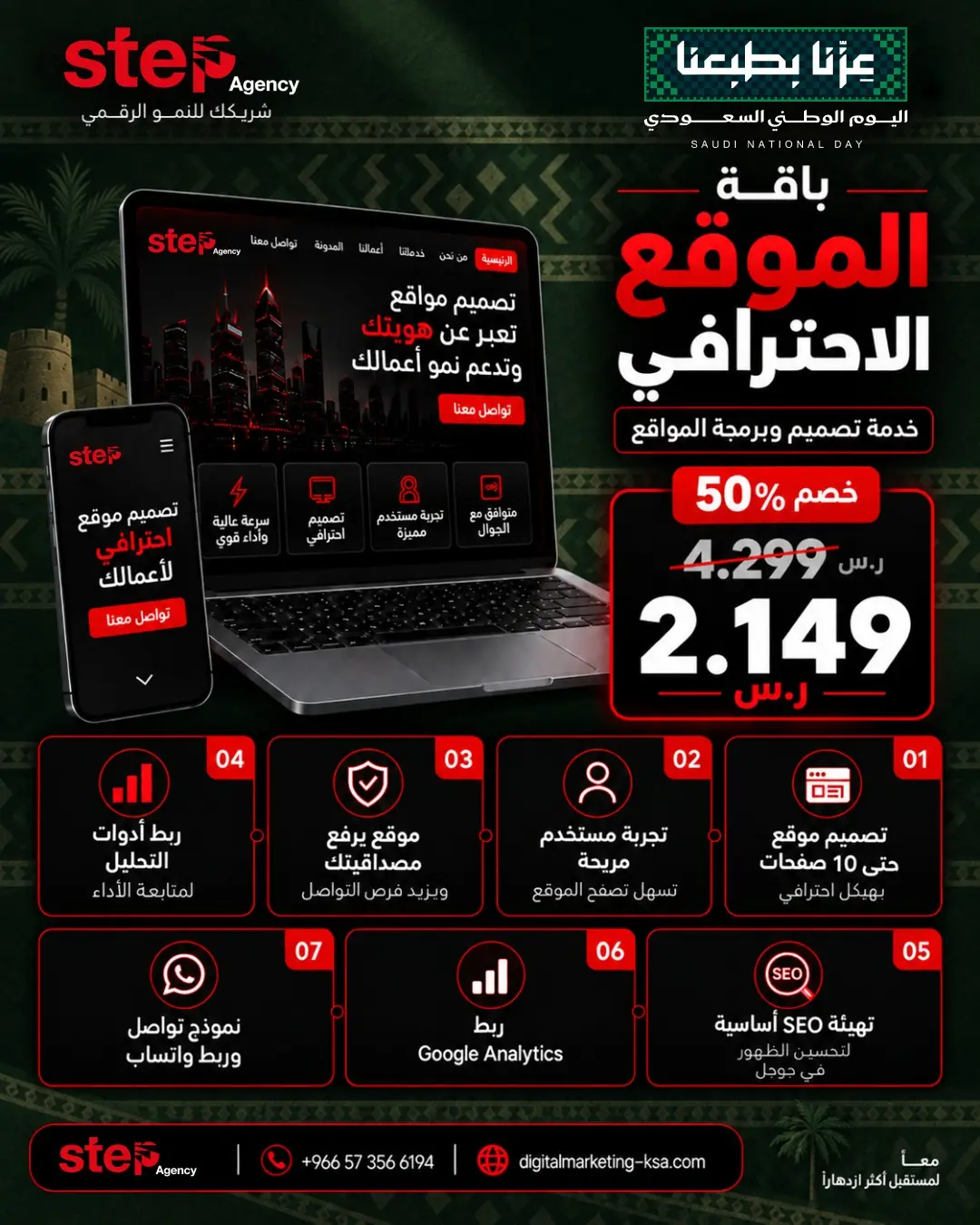 موقعك مو مجرد واجهة… هو أول انطباع عن مشروعك، وأحيانًا هو سبب قرار العميل.