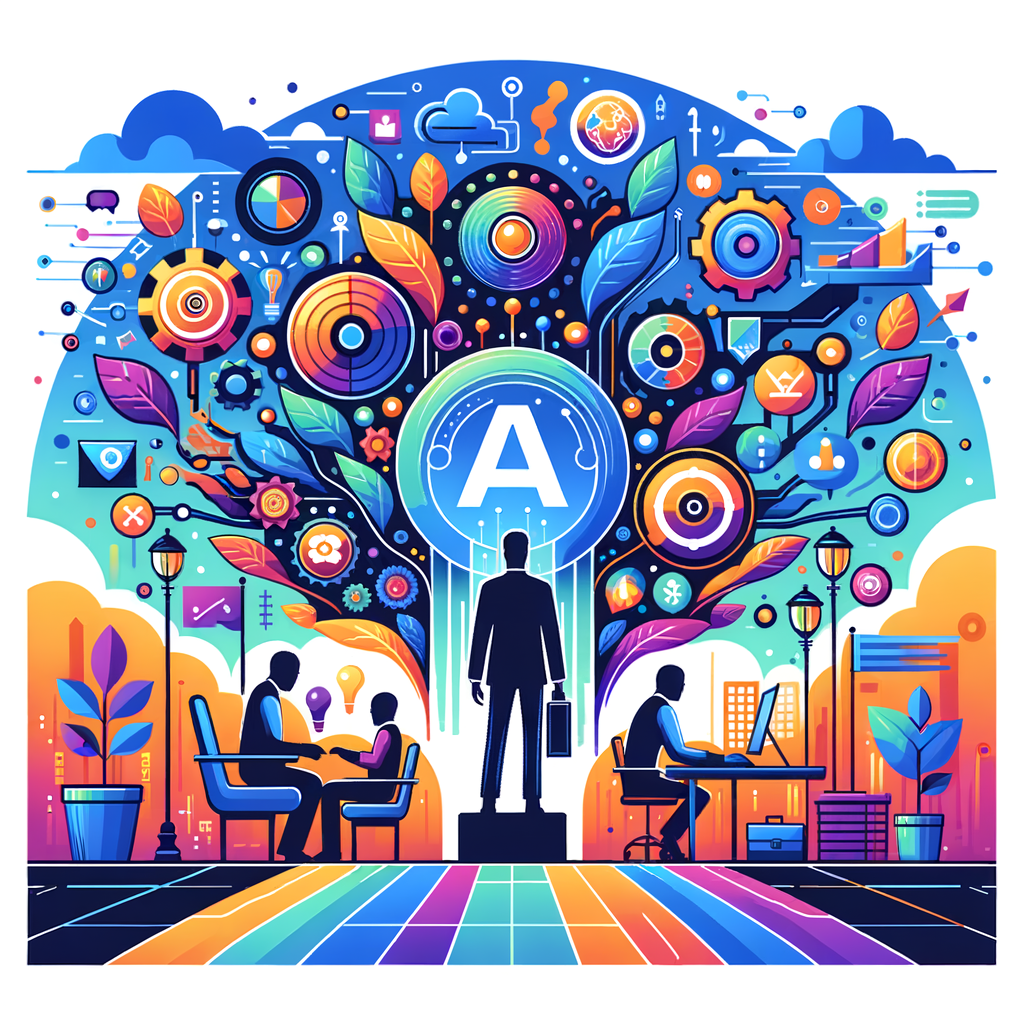 Creative AI content automation illustration