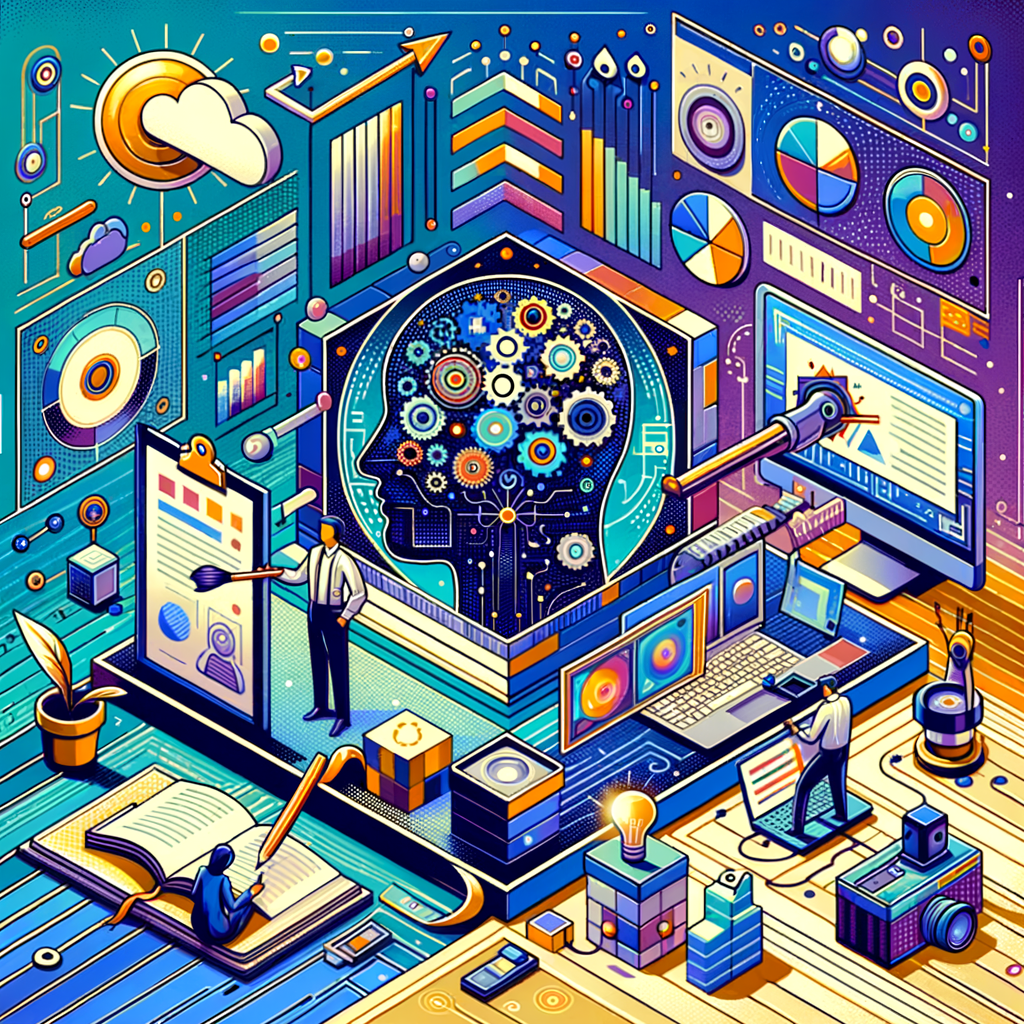 Creative concept of AI-driven content creation