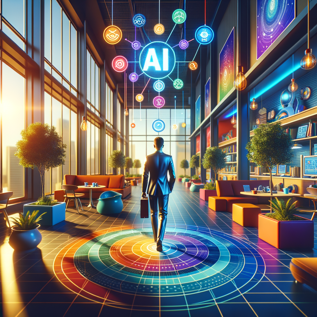 Creative concept of AI in social media