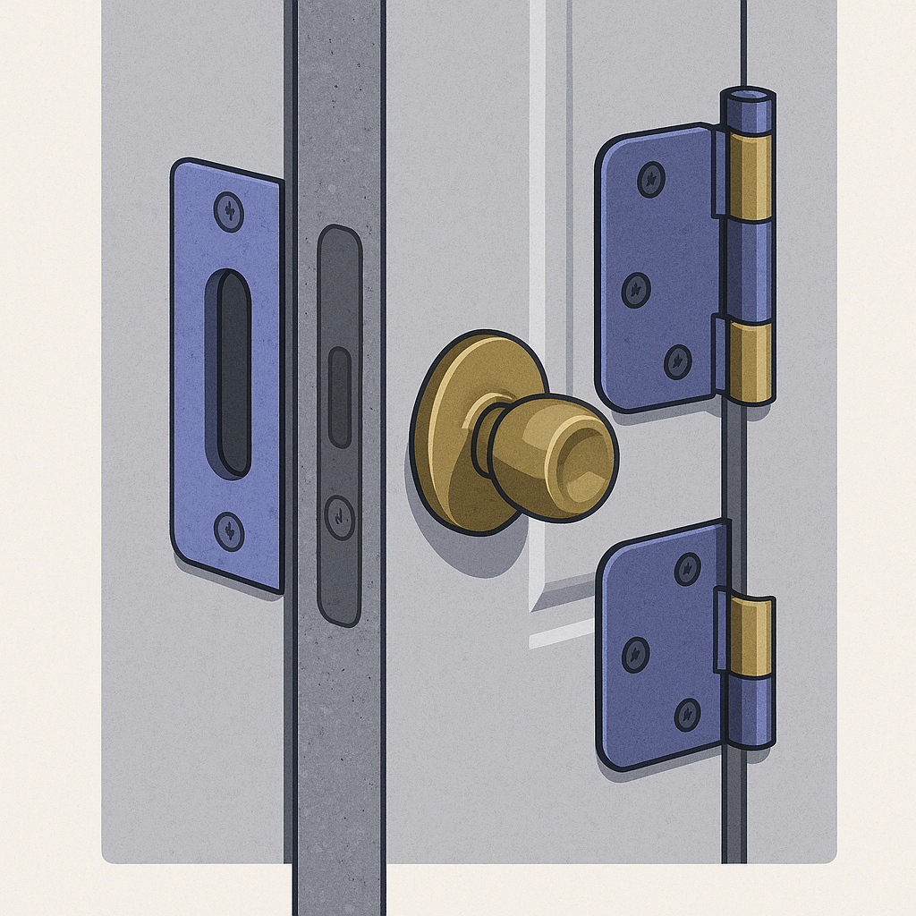 Components of a Door Armor Kit — illustration