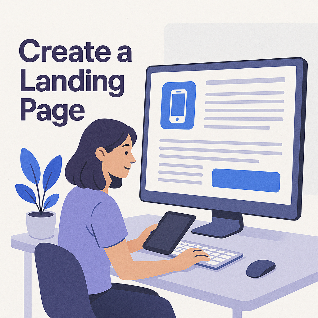 Create a Landing Page — illustration